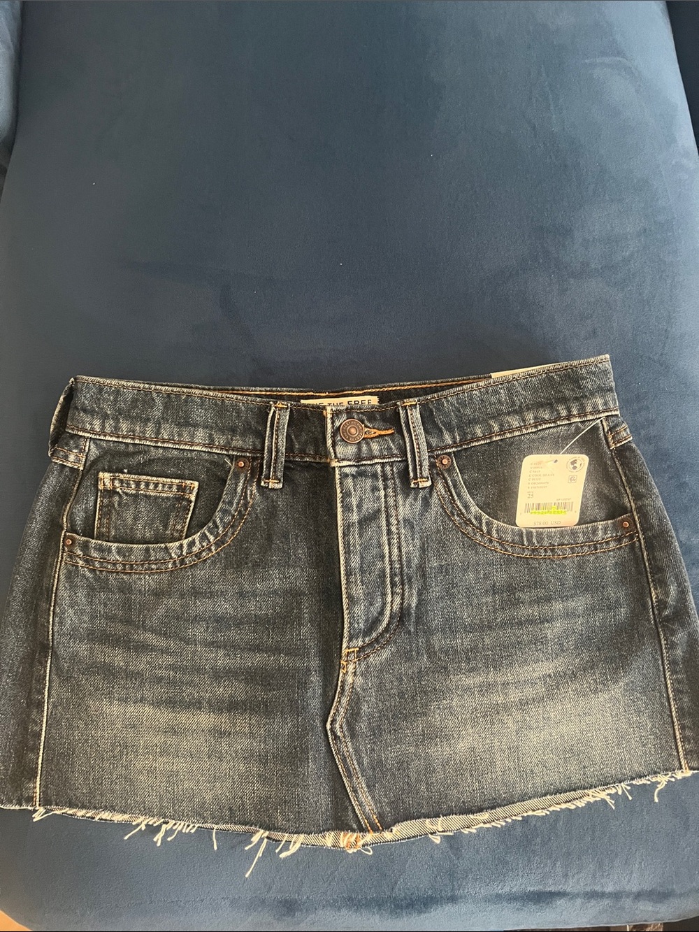 Dark Wash Denim Mini Skirt